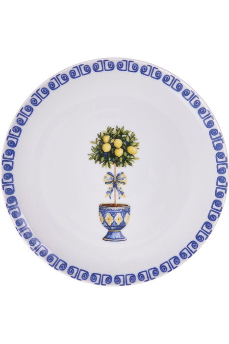 Hermia 2100002909001 Juego de Servir Pasteles Porcelana Azul Apto Microondas y Lavavajillas 4 Piezas